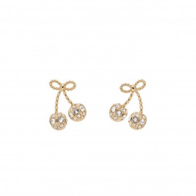 VALENTINO GARAVANI CHERRYFIC METAL & CRYSTAL EARRINGS 252807F022012